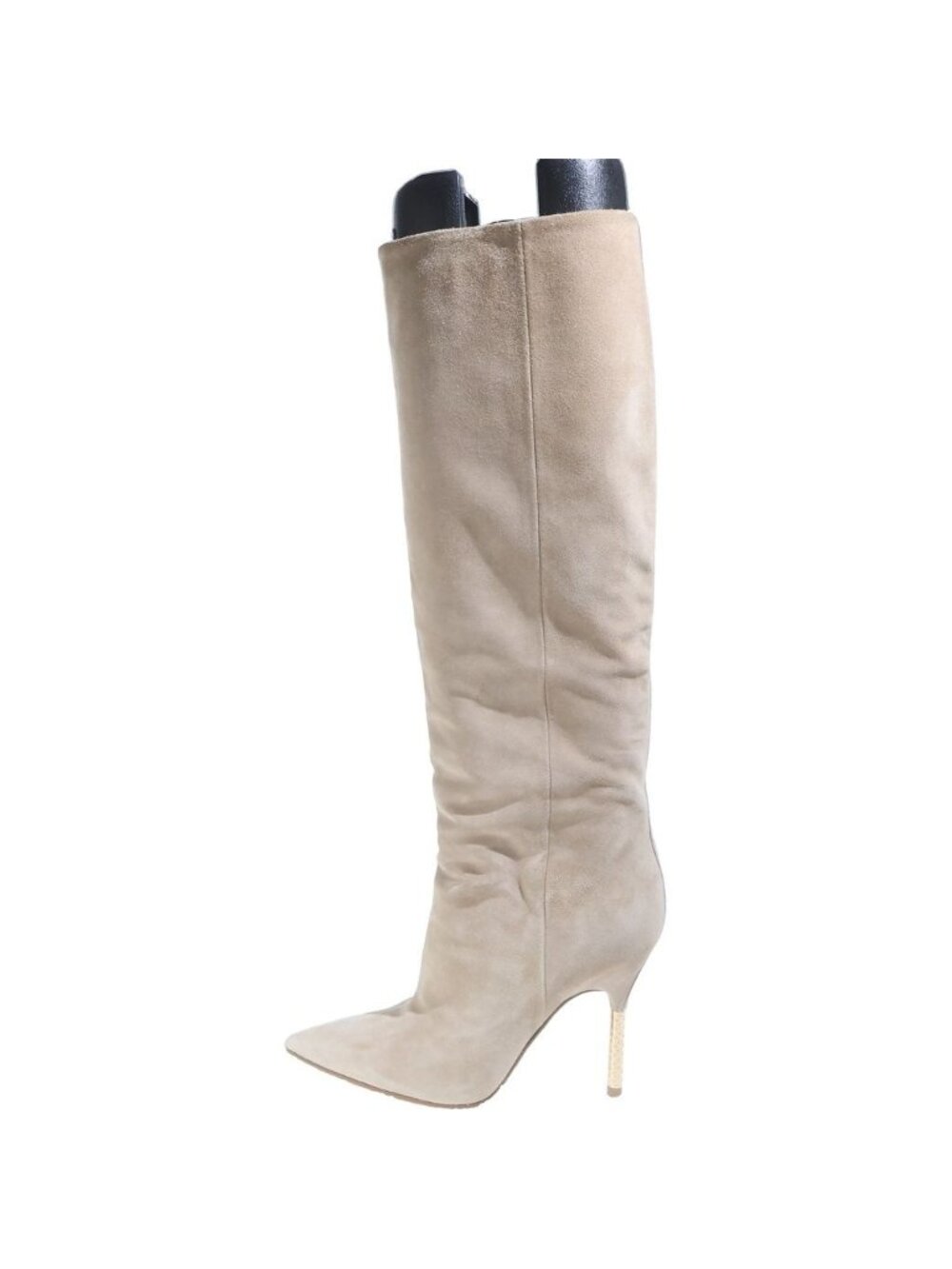 Louis Vuitton Ultimate Line Suede Long Boots Stiletto Heels Beige